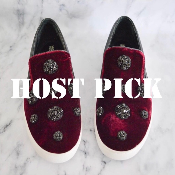 Michael Kors Shoes - ❗️SOLD❗️Michael Kors Keaton Slip-On Plum Sneakers